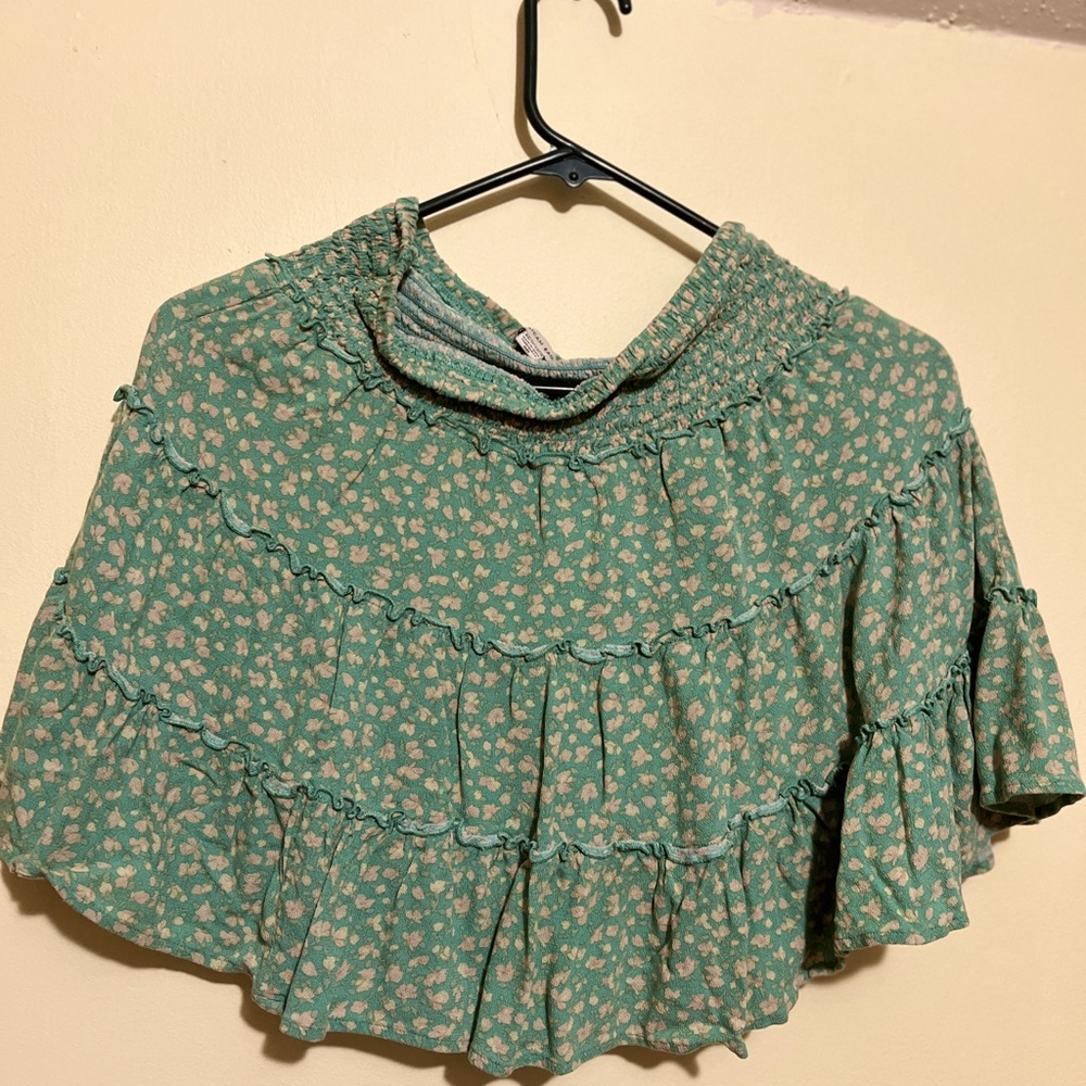 Aqua/green miniskirt